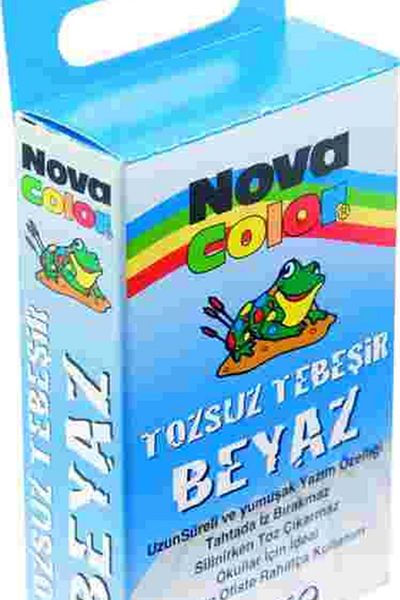 Nova Color Chalk 10 Pieces White Dustless Nc-4110