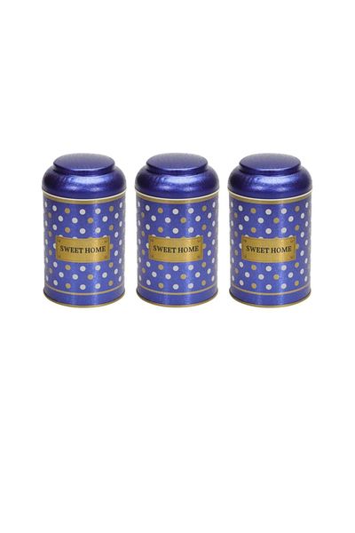 EVLE Efb0469 Cylinder Storage Container Ø105 Set of 3, Point Blue