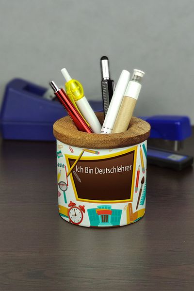 Hediyelen Ich Bin Deutschlehrer Κεραμική θήκη για στυλό