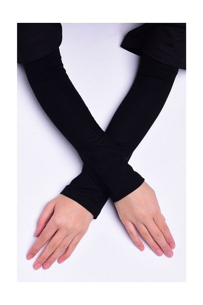 Gül Esarp Eyüpsultan Women's Hijab Plain Black Sleeve
