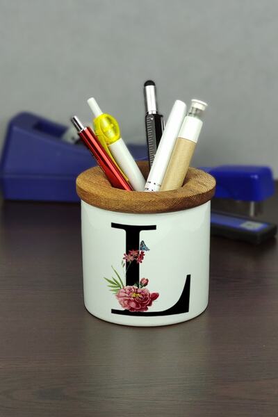 Hediyelen Suport pentru stilou din ceramică cu litera L