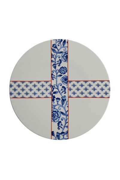 Porland Folksy Desen3 Düz Tabak 21 cm