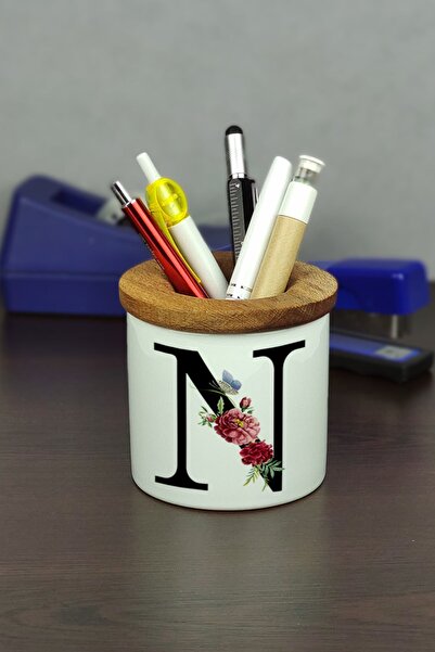 Hediyelen Letter N Κεραμική θήκη για στυλό