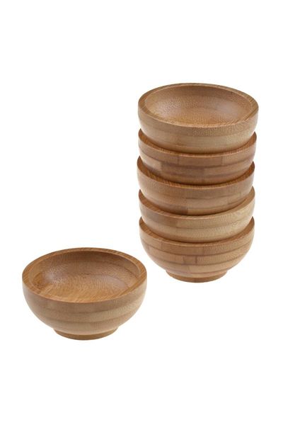 Bamwood 6-Piece Bamboo Sauce Bowl and Jam Bowl (6.5x6.5x3cm)