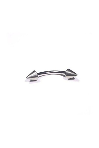 Akın Aksesuar Sivri Uçlu Çelik Kaş Piercing Gümüş Rengi