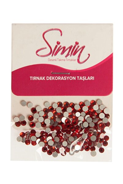 ALYA SİMİN Nail Art Tırnak Taşı Kırmızı Gerçek Kristal Taş Küçük Boy