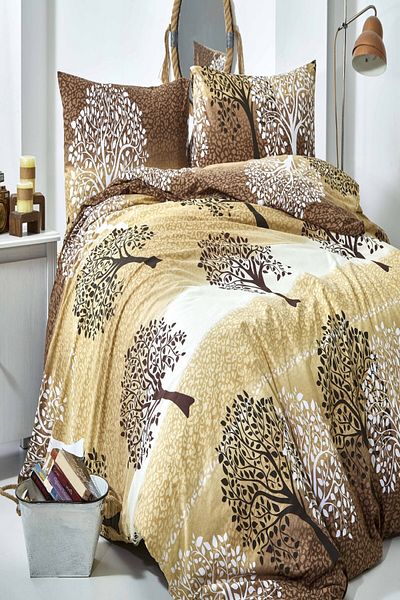 MAJESTE Toprak Ev Cotton Elegant Double Duvet Cover Set Pattern:9276