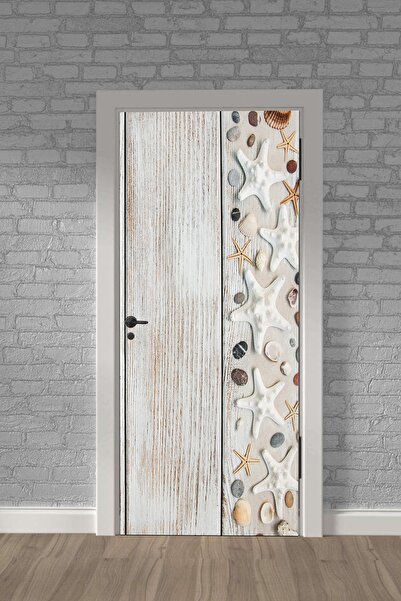 Naz Konsept Deniz Kabuğu Manzaralı Kapı Kaplama Folyoları
