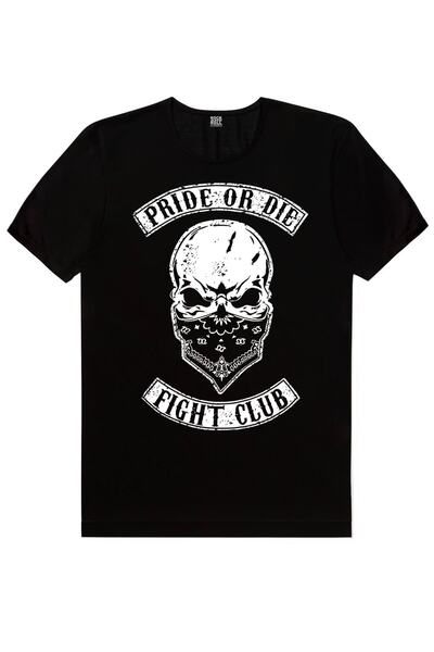 ROCKANDROLL Чорна футболка з коротким рукавом і банданою для чоловіків