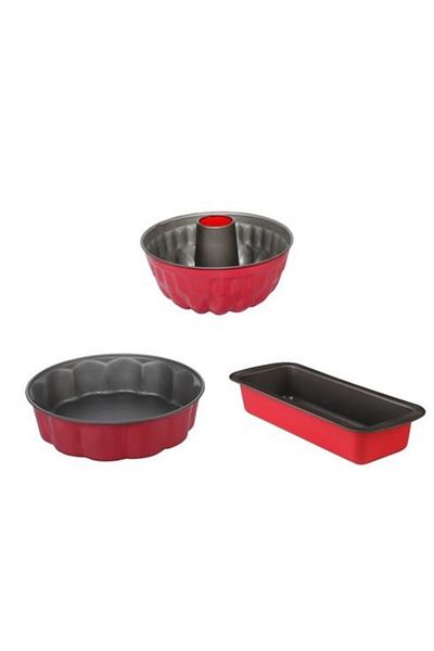 Tantitoni Set of 3 Classic Cake Molds in Red Color