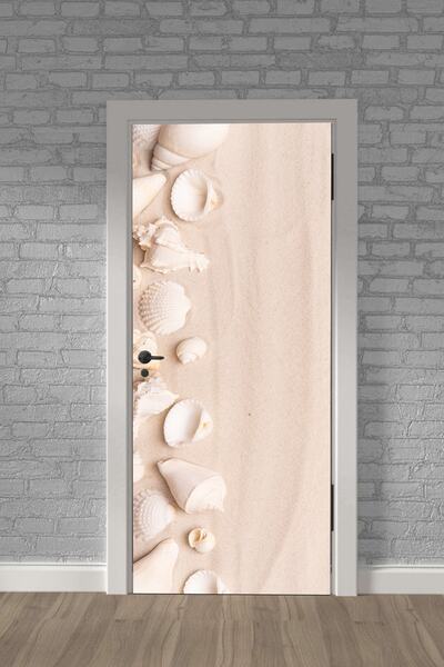 Naz Konsept Deniz Kabuğu Manzaralı Kapı Kaplama Folyoları