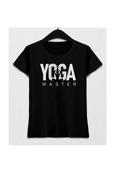 Basmatik Yoga Master Women's Black T-Shirt