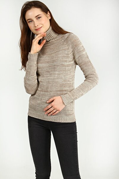 Collezione Kadın Bej Regular Boğazlı Kazak