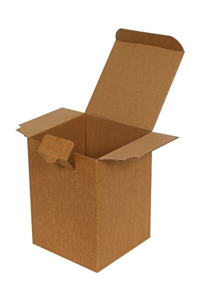 Kolicim 12x12x16cm Kutu - Kilitli Kutu - 1 Desi Kutu - Kraft - [25 Adet]