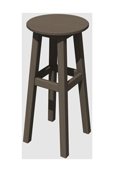 Arbre Ahşap Tabure, Antrasit Gri Iskelet , 60cm Yükseklik / Antrasit Gri Tabla