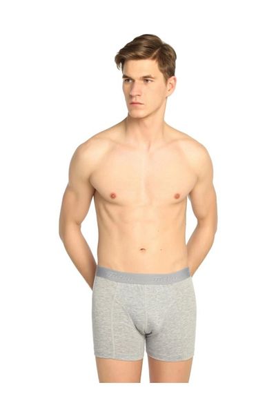 Tutku Μπόξερ 12 τεμαχίων σε γκρι χρώμα Lycra