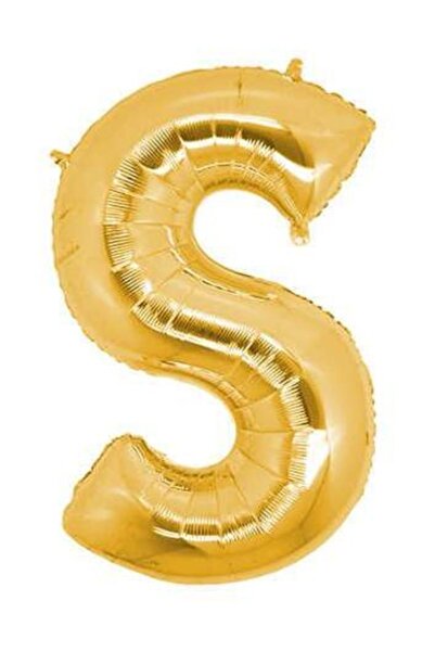 Parti Furyası فوليو بالون ذهبي حرف S 16 بوصة 40 سم