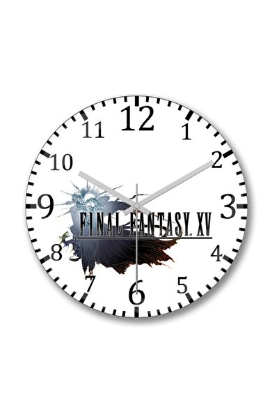 Baskı Dükkanı ساعة حائط فاينل فانتسي XV زجاج حقيقي منحني
