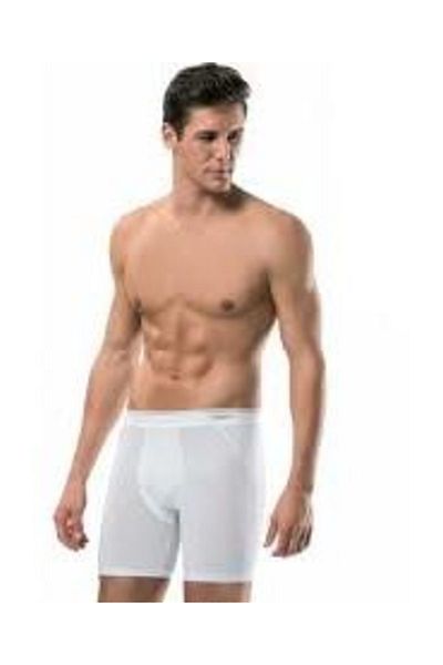 Erdem 4 Lu Ανδρικά μακρυά πόδια Lycra Boxers Λευκό