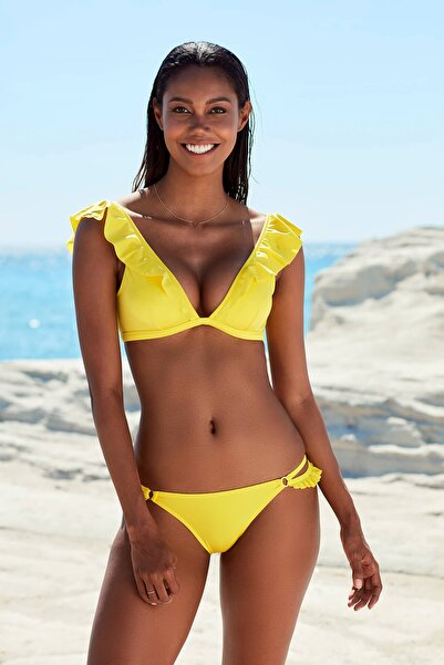 No Gossip Fırfırlı Bikini Tek Alt Sarı 199205