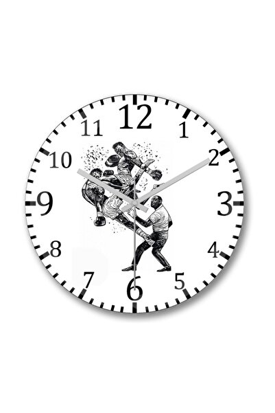 Baskı Dükkanı ساعة حائط لوتا موي تاي ديسينهو من الزجاج الحقيقي المنحني