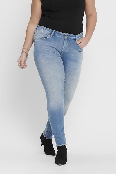 Only Women's Blue Large Size Light Blue Skinny Leg and Leg Detailed Jeans15198408 CARWILLY