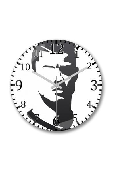 Baskı Dükkanı ساعة حائط زجاجية منحنية زجاجية منحنية لكريستيانو رونالدو لا يمكن إيقافها