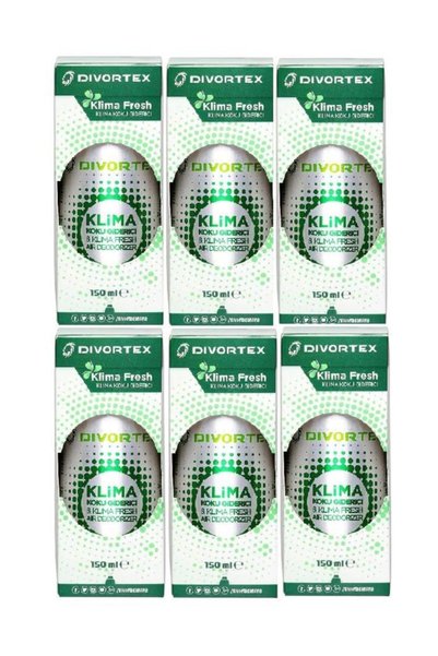 Divortex DVX by Klima Fresh Temizleyici Klima Bombası - Yeşil Elma 6'lı (150 ml)