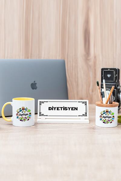 Hediyedukkani Diyetisyen Ahsap Masa Isimligi Trendyol
