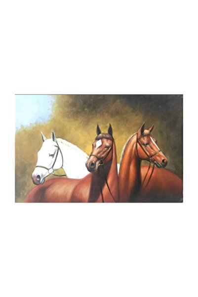 Orjinal Yağlıboya Tablo 60x90 Ölçülerinde Atlar