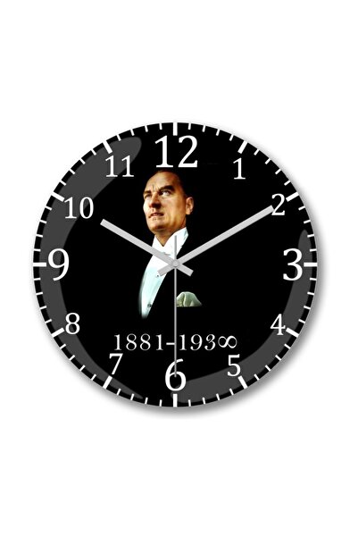 Baskı Dükkanı Ceas Mustafa Kemal Atatürk din sticlă reală bombată