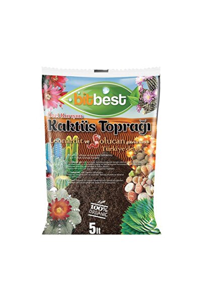 BİTBEST Kaktüs Toprağı Yüksek Drenajlı Özel Karışım Solucan Gübresi Ve Leonar...