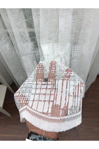 Esse Home Perdea din tul cu model sportiv, pliuri dense, 1/3 100x250 cm