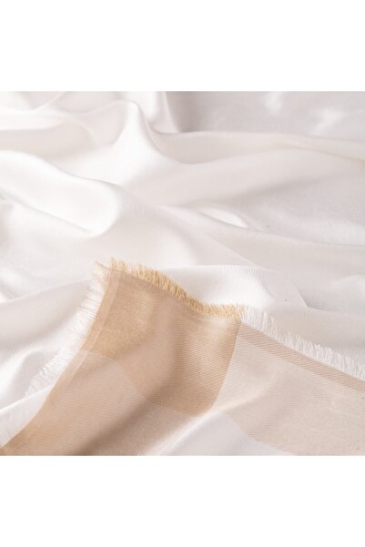 ipekevi Жіночий кремовий шовковий шарф