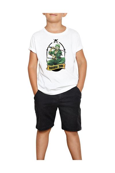 Z zepplin Детска тениска One Piece Roronoa Zoro White