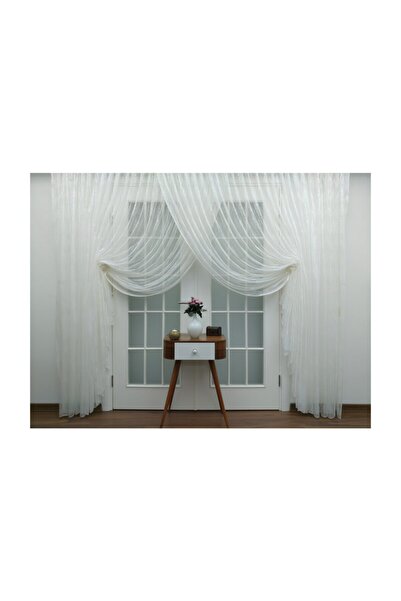 Esse Home Özel Örme Dokulu Kruvaze Tül Perde, 400x250, Kravuze, 1/4