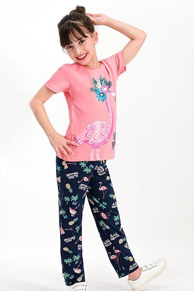 ROLY POLY Little Pelican Candy Pink Girls Pajama Set