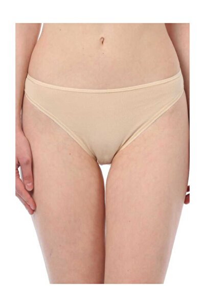 imer Жіночі бежеві модальні трусики з тонкою облямівкою 125
