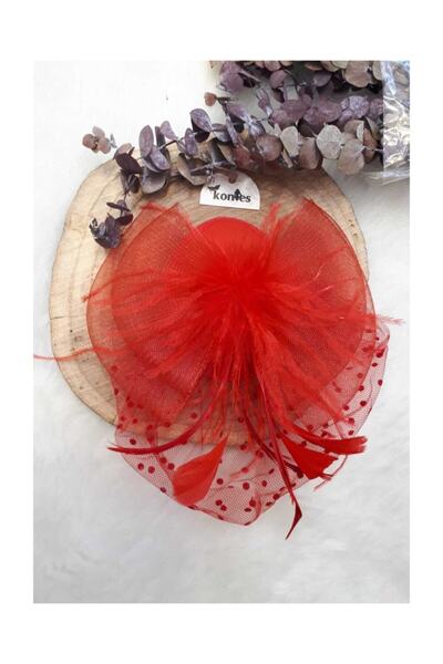 KONTES GELİN Vualet Wedding Hat Hair Accessory