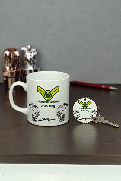 Hediyelen Kara Kuvvetleri Astsubay Kupa Bardak Ve Anahtarlık Set
