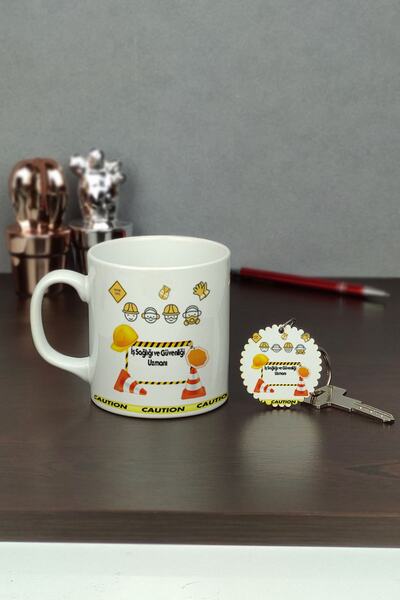 Hediyelen Iş Sağlığı Ve Güvenliği Uzmanı Kupa Bardak Ve Anahtarlık Set