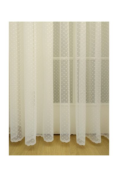 Esse Home Lace Polka Dot Tulle Curtain - 300x260, Sparse Pleat, 1/2