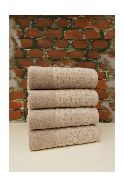 Özdilek Adria Hand and Face Towel Brown 4 Pieces 50x90 cm