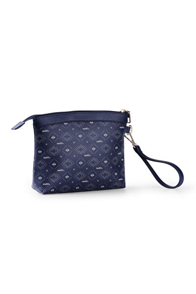 Deri Company Navy Blue Women's Portfolio&Clutch Bag