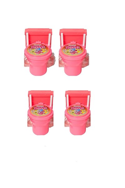 Unibon مرحاض بينك كاندي فراولة سوور فلوش - 39 جم، 4 قطع