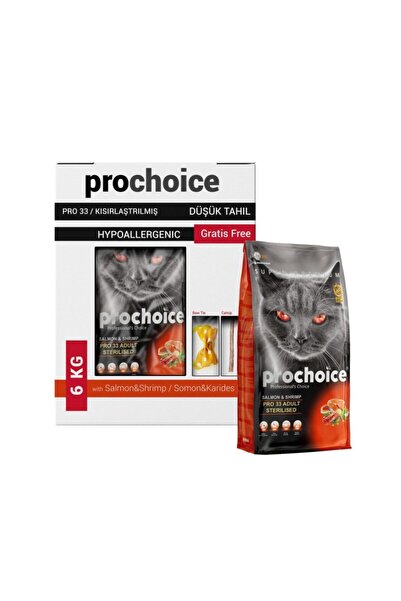 ProChoice Prochoice Pro 33 Sterilised Somon Karides Kısır Kedi Maması 6 Kg