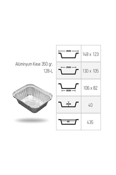 DAĞYÜCE 350 Gr. Aluminum Bowl - Pack of 100