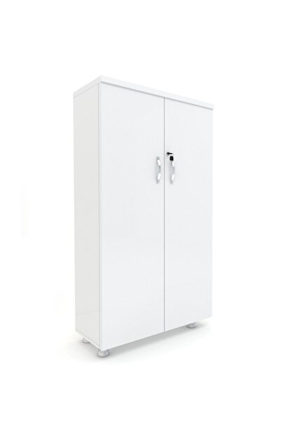 ELİZZA Modüler Dünyası Tam Kapaklı Kitaplık Dosya Dolabı Beyaz - 80x38x153