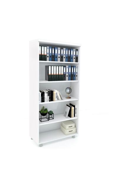 ELİZZA Modüler Dünyası Kitaplık Dosya Dolabı Beyaz - 80x35x188