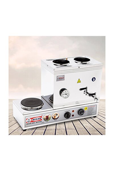 Mizan Çay Kazanı Pleytli Elektrikli Demlikli Kahveci 30lt - Mc-207